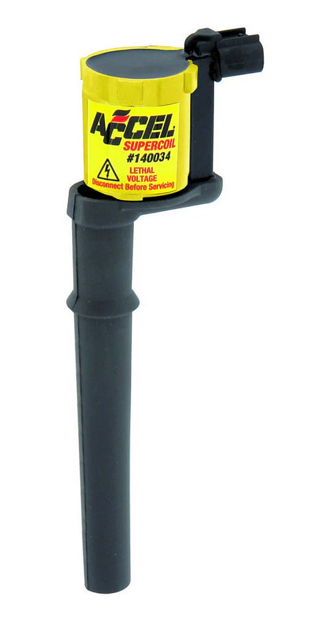 Accel 140034 Ignition Coil Pack, Super Coil, 0.620 ohm, Coil-On-Plug, 21000V, Yellow, Ford Modular, Each