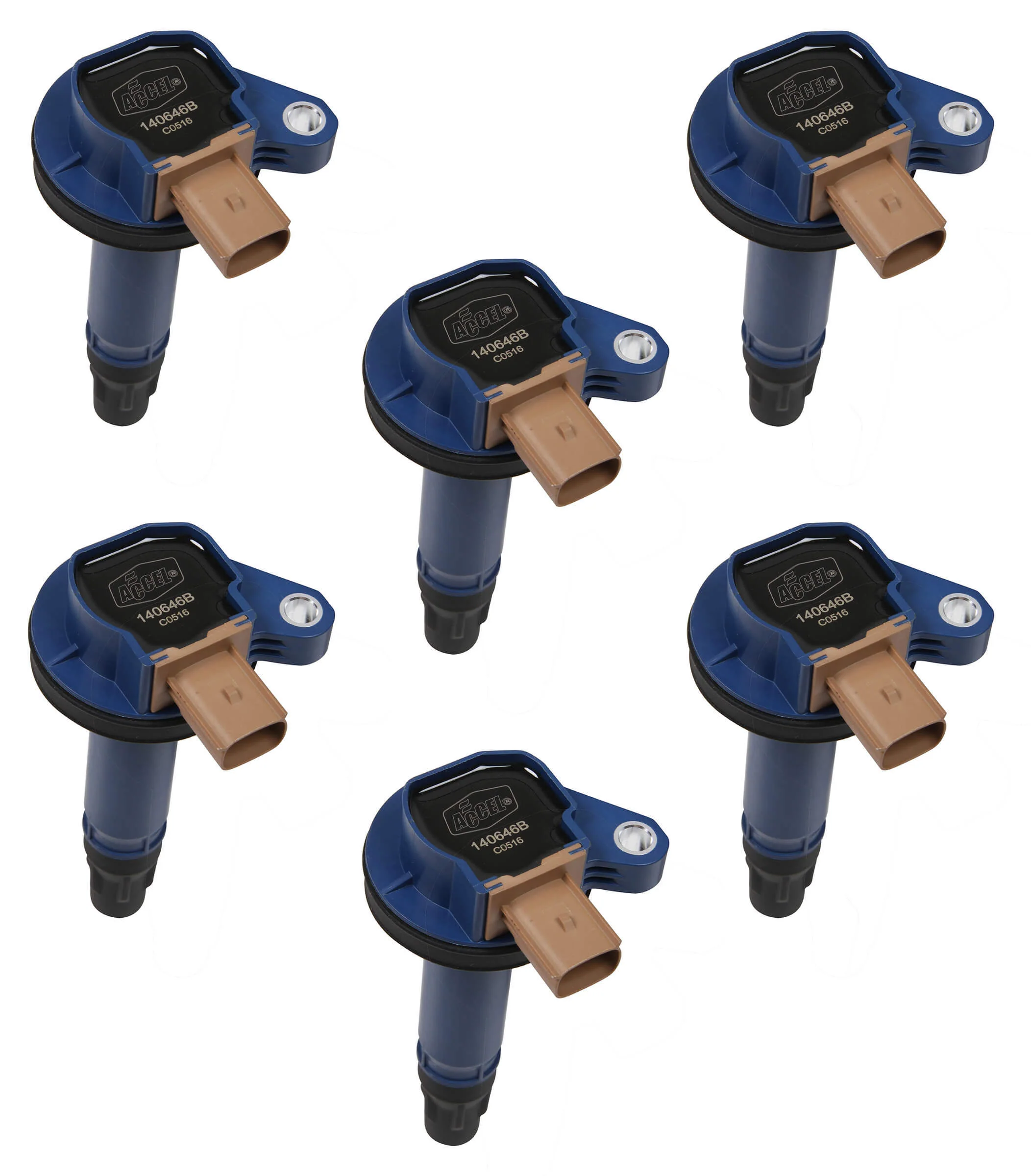 Accel 140646B-6 Coil - Ford 3.5L V6 Ecoboost 6Pk - Blue