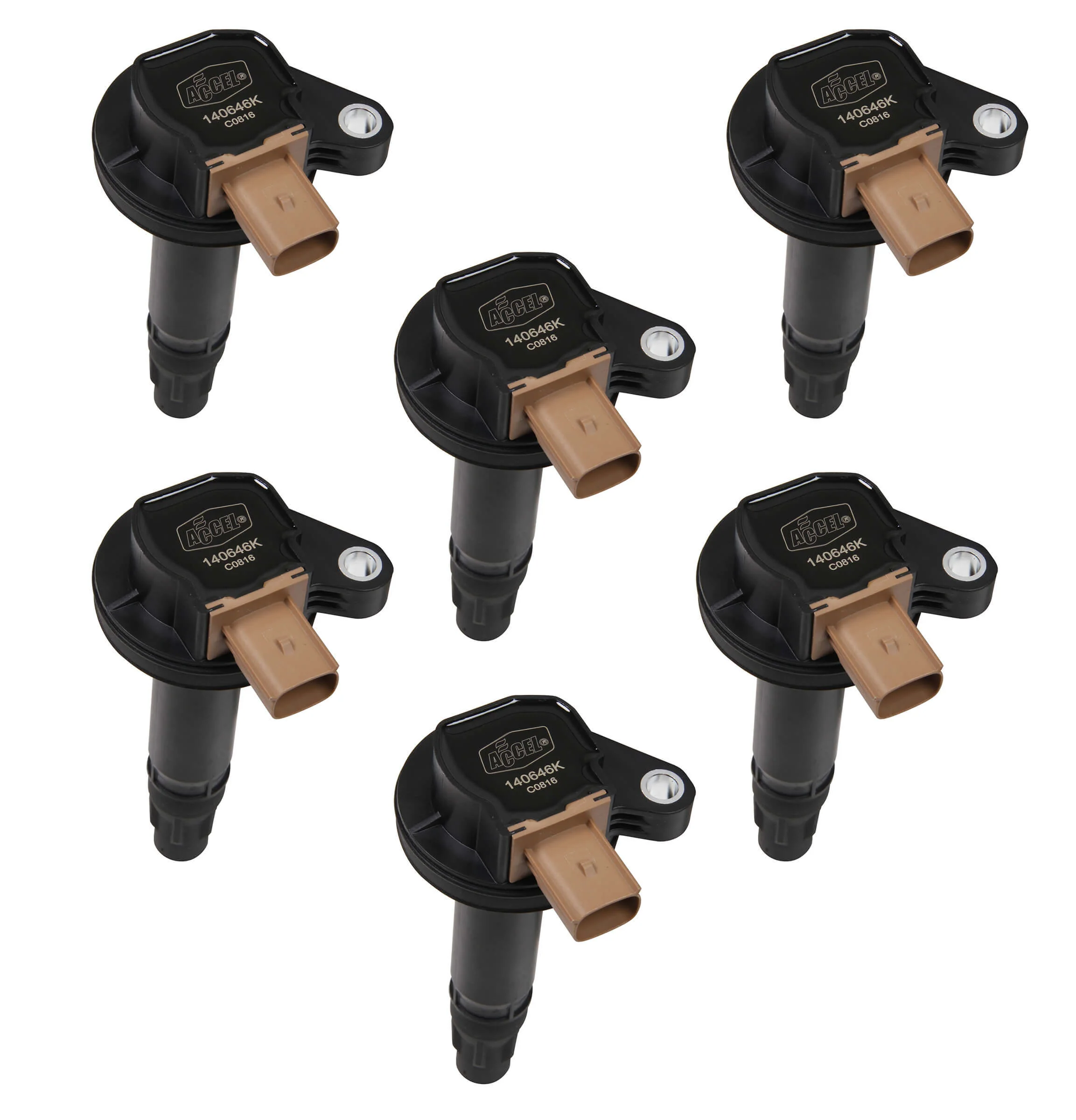 Accel 140646K-6 Coil - Ford 3.5L V6 Ecoboost 6Pk - Black