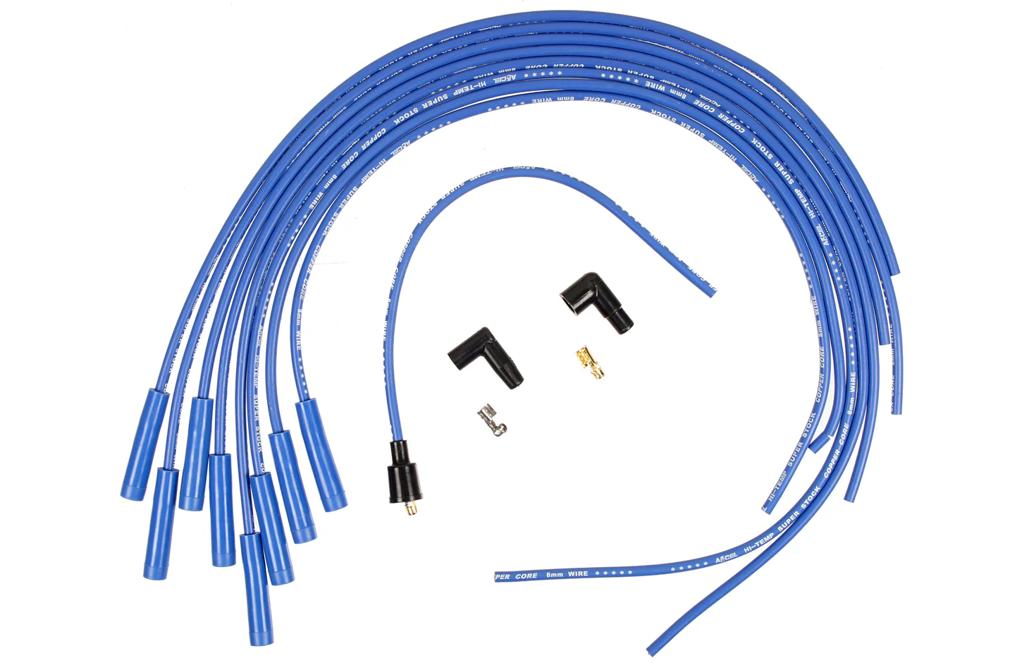 Accel 4038B Wire Set 8Mm Straight End Copper