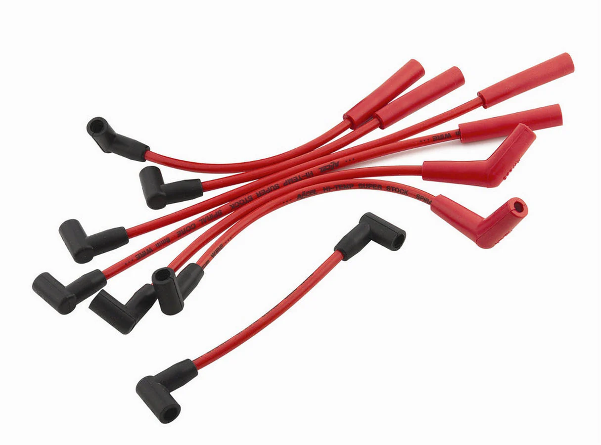 Accel 5129R 8Mm S/S Custom Spiral Core Wire Set Red