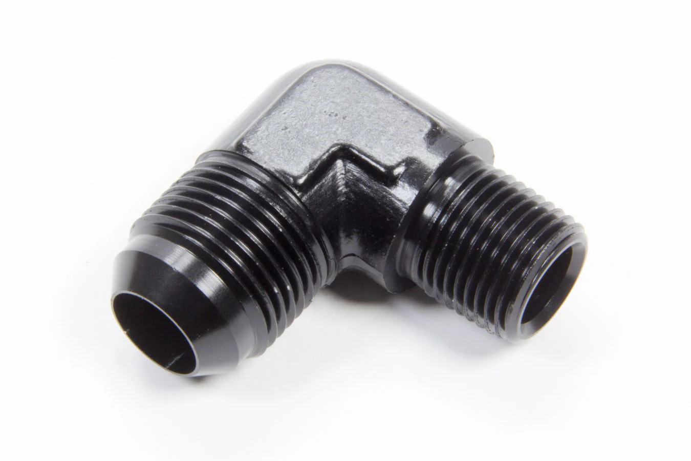 Aeroquip FCM5017 90 Deg #12 to 1/2in Alum Adapter Black