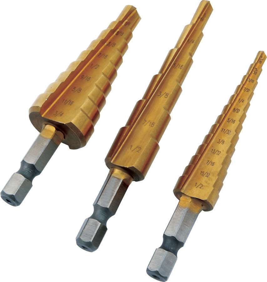 Allstar 11040 Step Drill Set 3pc