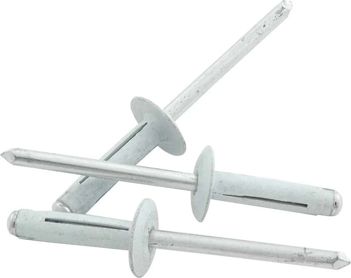 Allstar 18188 Md Hd Rivet 250Pk White Flange Type Alum Mandrel