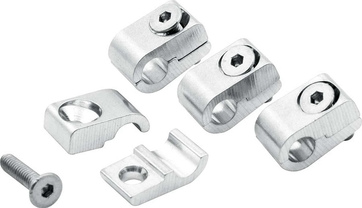 Allstar 18320 2pc Alum Line Clamps 3/16in 4pk