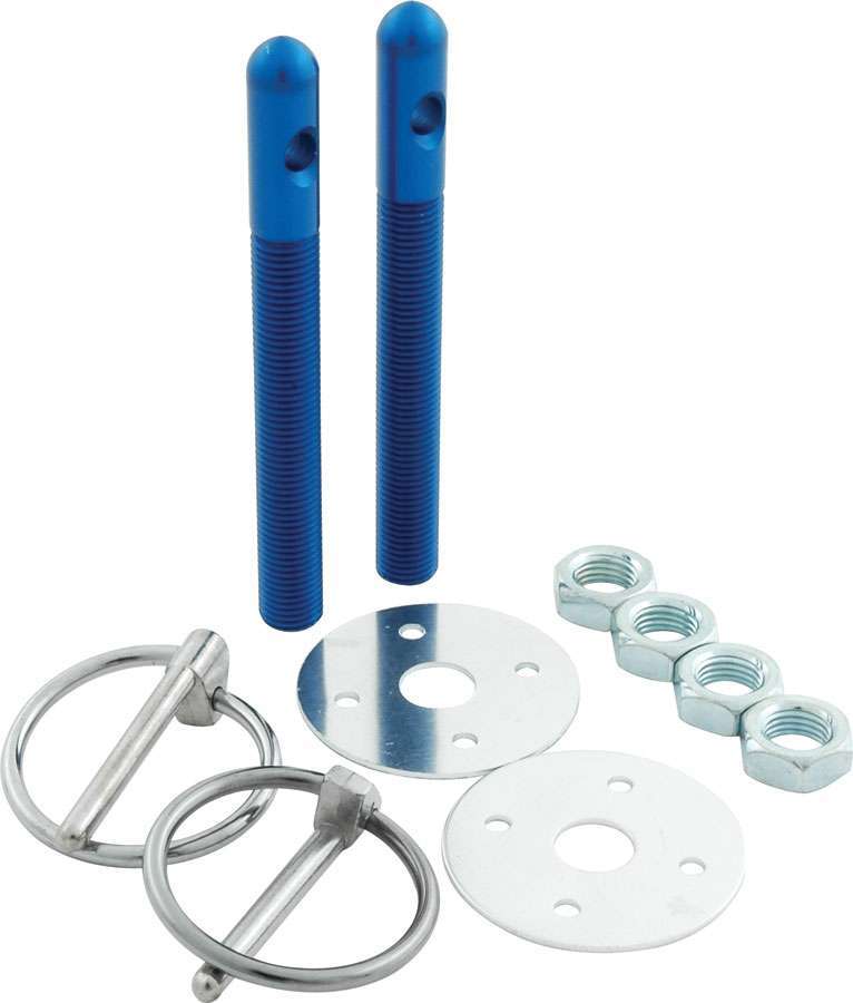 Allstar 18482 Alum Hood Pin Kit 3/8in Blue