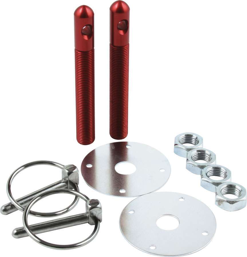 Allstar 18501 Alum Hood Pin Kit 1/2in Red