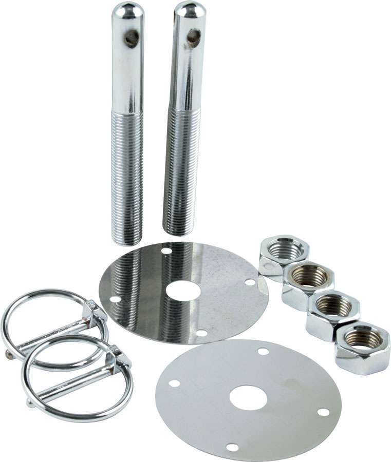 Allstar 18512 Steel Hood Pin Kit w/ 3/16in Flip-Over Clips