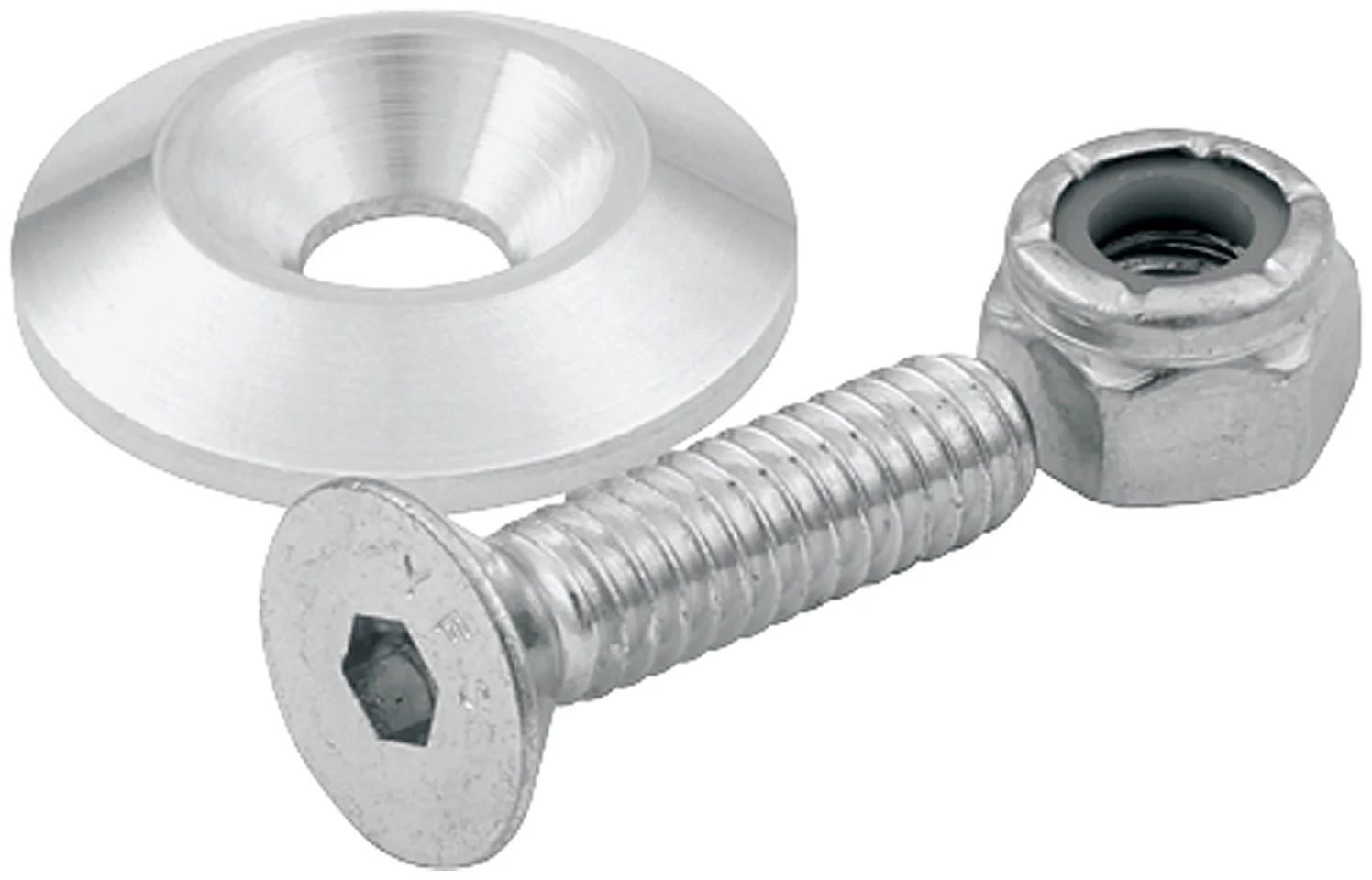 Allstar 18634 Countersunk Bolts 1/4in w/1.25in Washer 10pk