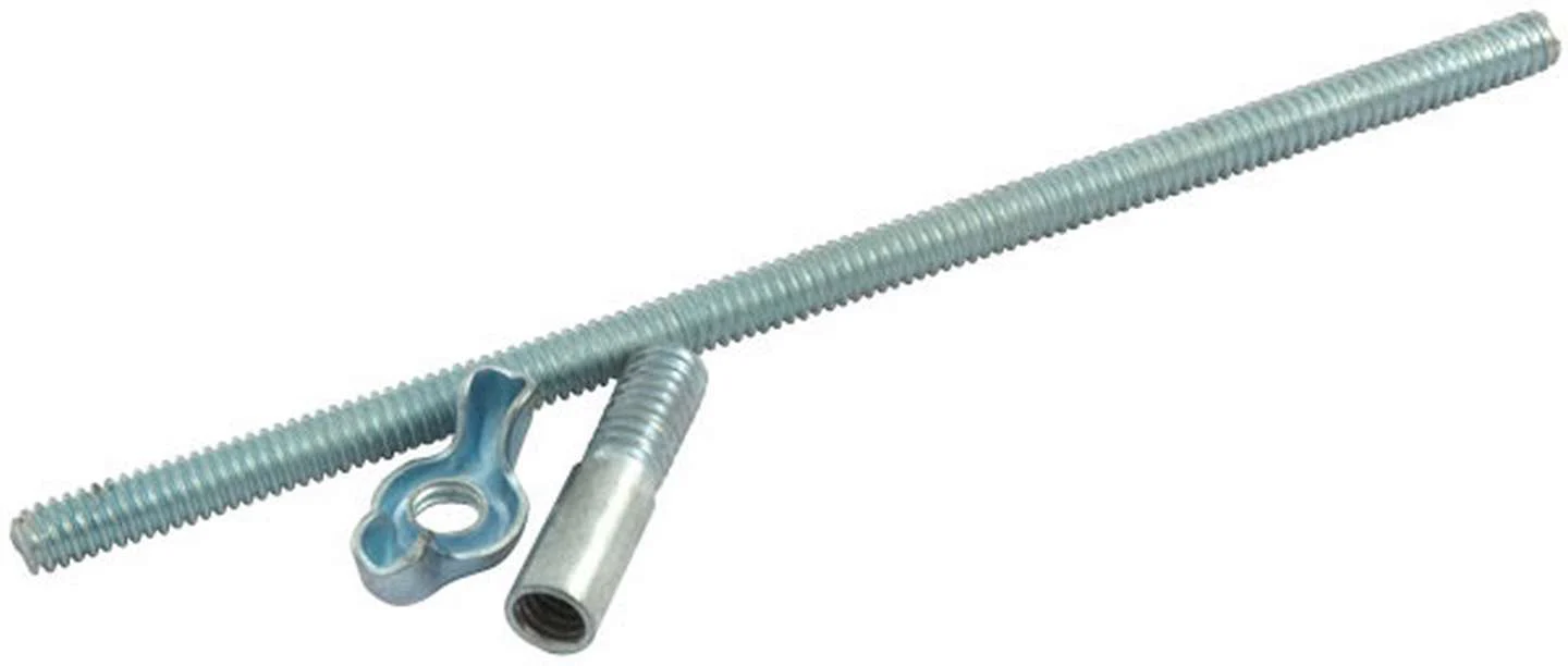 Allstar 26056 Straight Stud w/ Adapter 1/4-20 x 6in