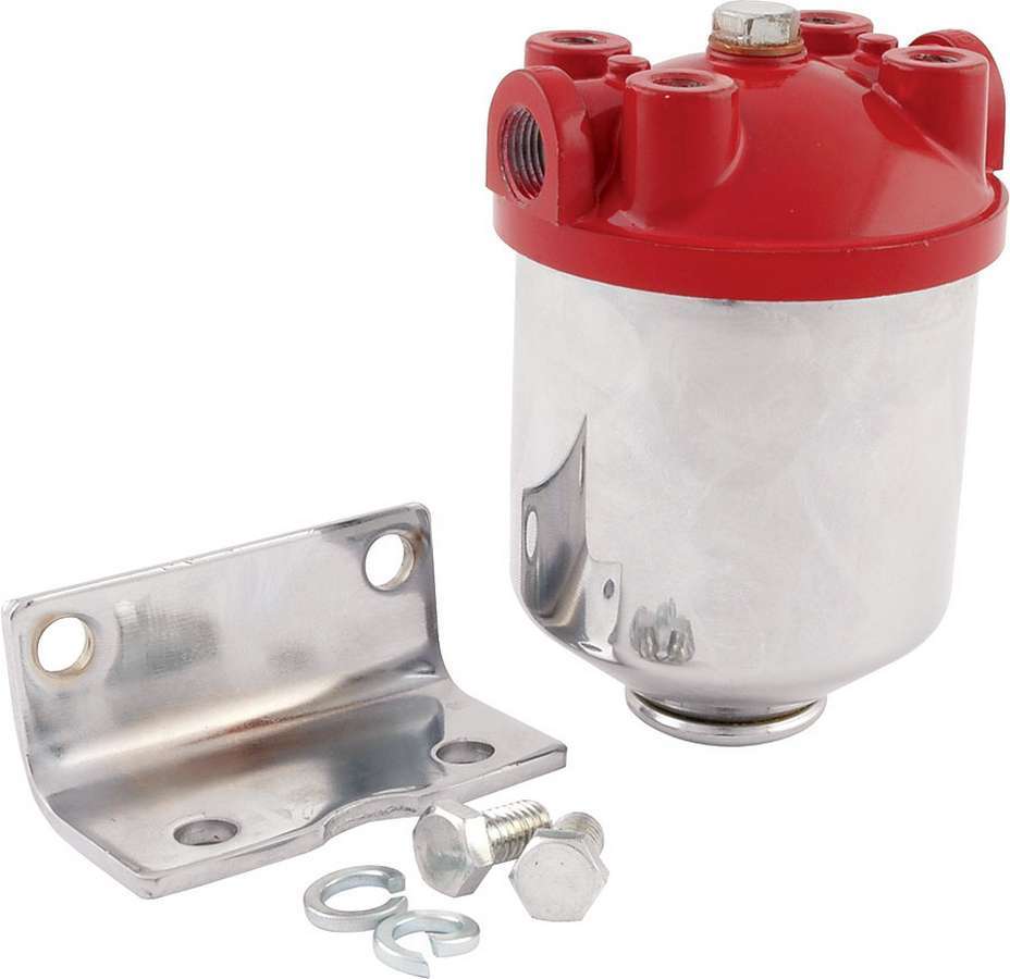 Allstar 40250 Fuel Filter Chrome Canister