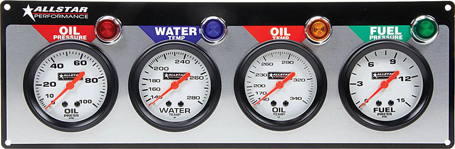 Allstar 80093 4 Gauge Panel ALL OP/WT/OT/FP