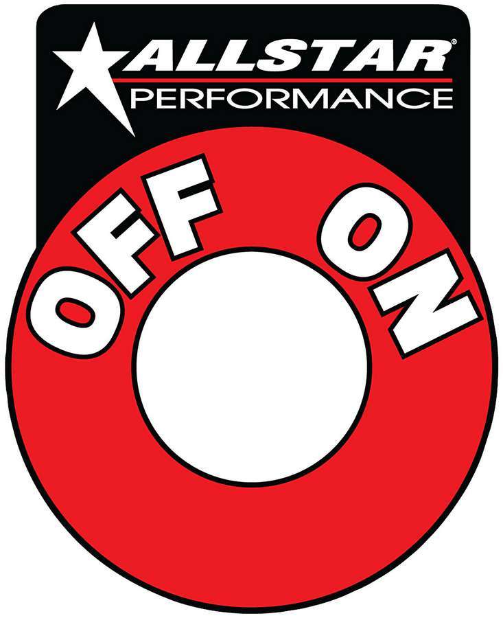 Allstar 99045 Repl On/Off Batt Disc Decal