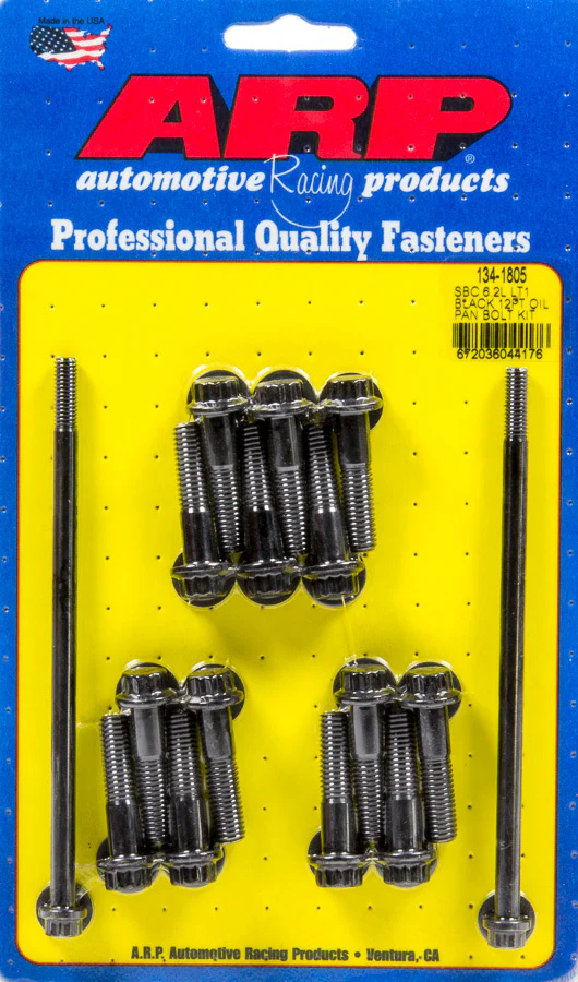ARP 134-1805 SBC Oil Pan Bolt Kit Gen V (LT1/LT4) Black 12 point