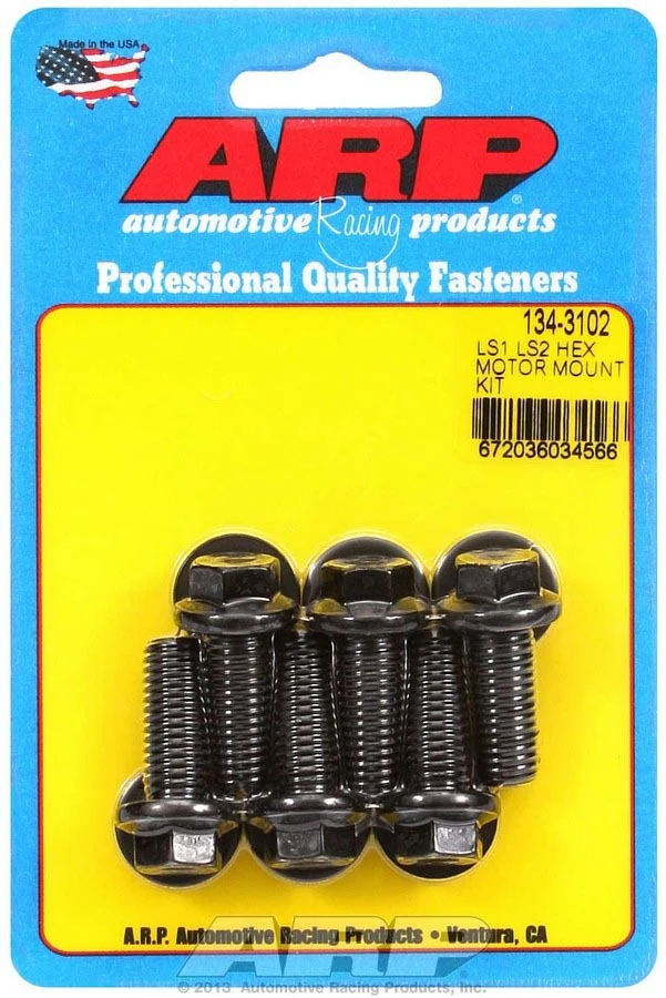 ARP 134-3102 Motor Mount Bolt Kit Chevy LS Series Hex Head