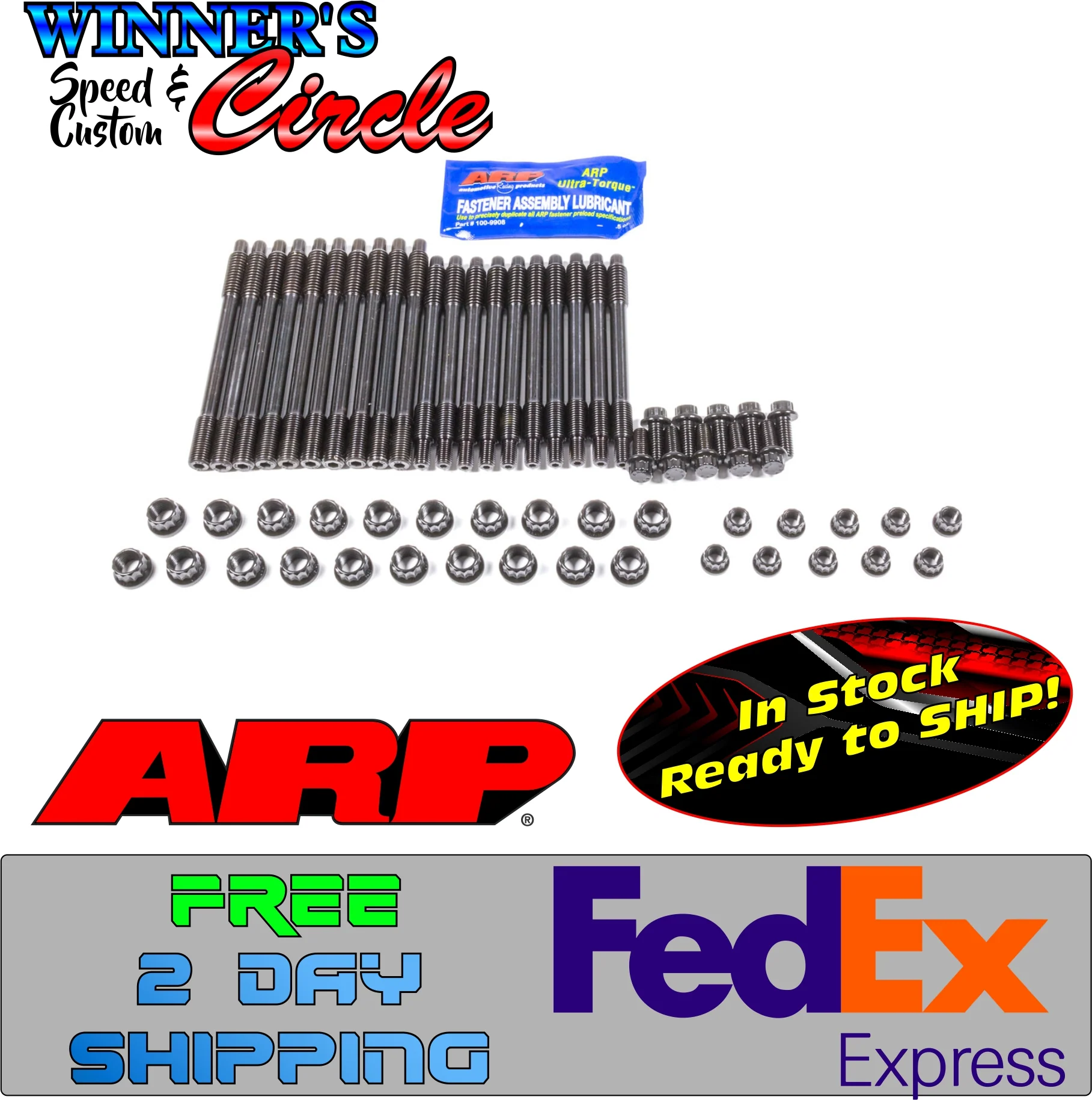 ARP 134-5802 LS Main Stud Kit Warhawk Alum Block
