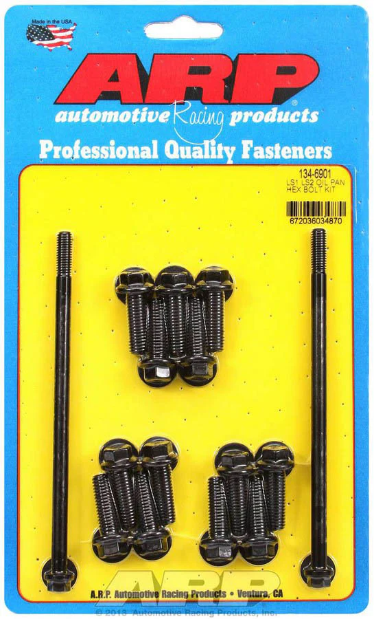 ARP 134-6901 LS Oil Pan Bolt Kit Gen III/IV Black Hex