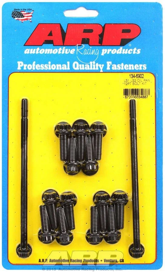 ARP 134-6902 LS Oil Pan Bolt Kit Gen III/IV Black 12 point