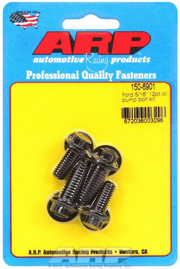 ARP 150-6901 Oil Pump Bolt Kit Ford 12 Point