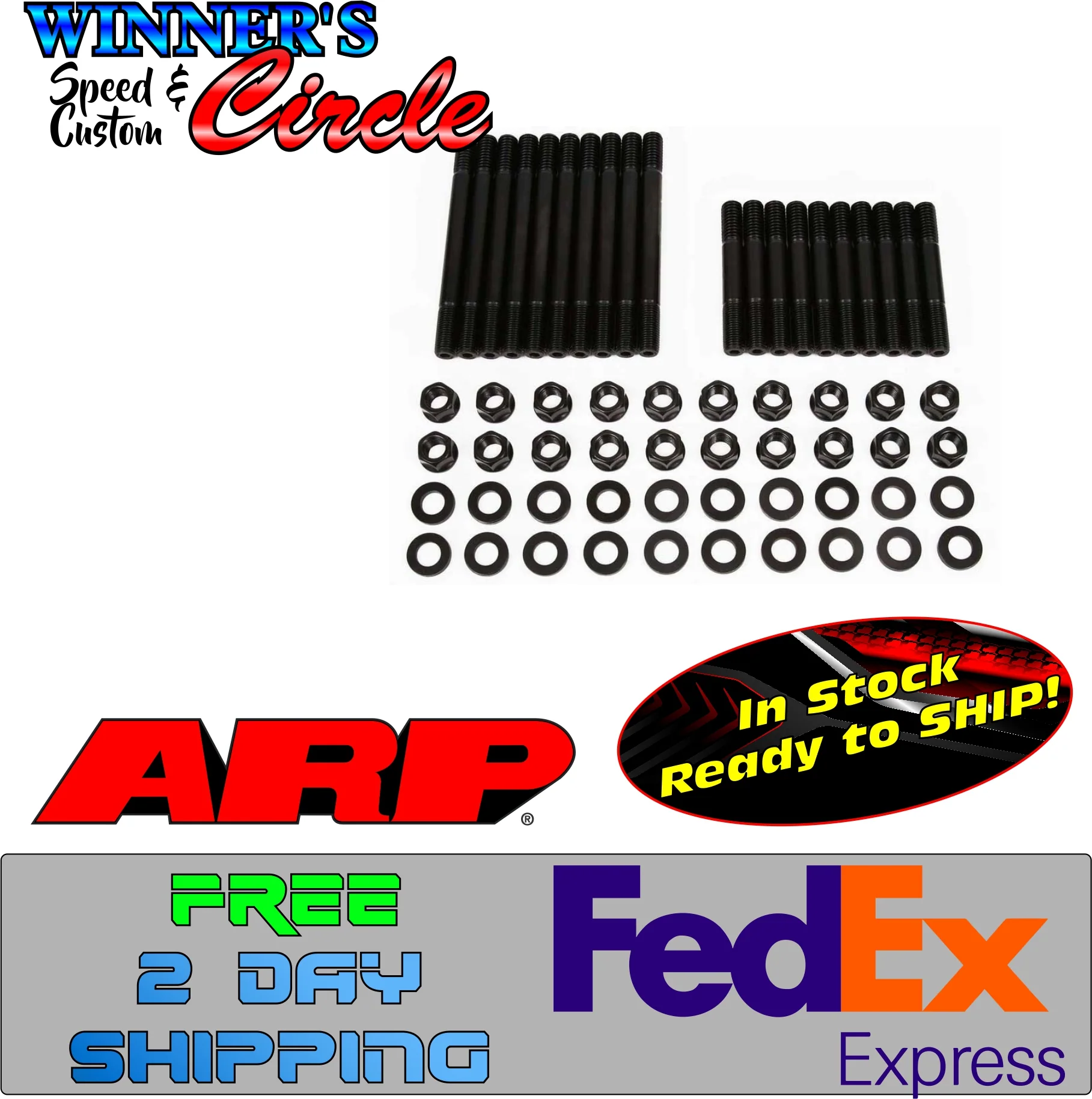 ARP 154-4001 SBF Head Stud Kit 289-302 Factory Head 6pt