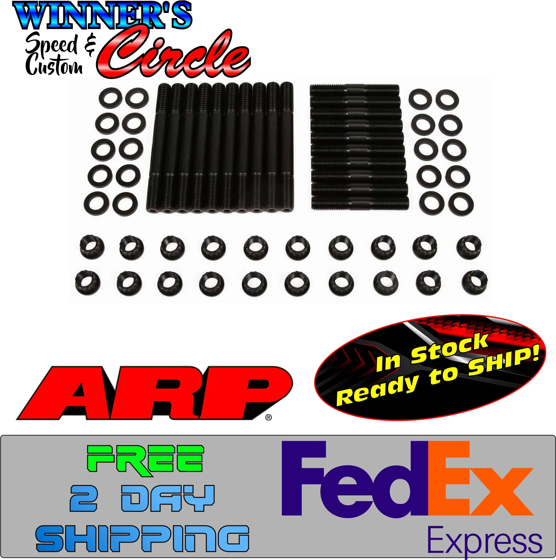 ARP 154-4203 SBF Head Stud Kit 351 Windsor 12pt