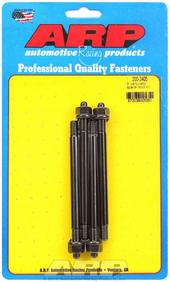 ARP 200-2405 Carburetor Studs, 5/16 in. -18 & -24 x 4.700 in. Long, Black Oxide