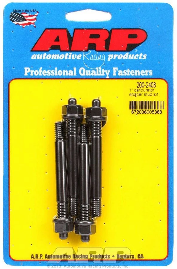 ARP 200-2408 Carburetor Studs, 5/16 in. -18 & -24 x 3.200 in. Long, Black Oxide