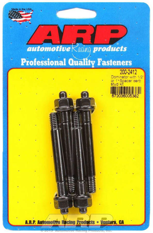 ARP 200-2412 Carburetor Studs 3.2" Length Black Oxide