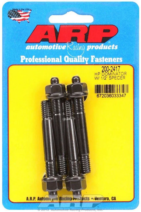 ARP 200-2417 Carburetor Studs 2.7" Length Black Oxide