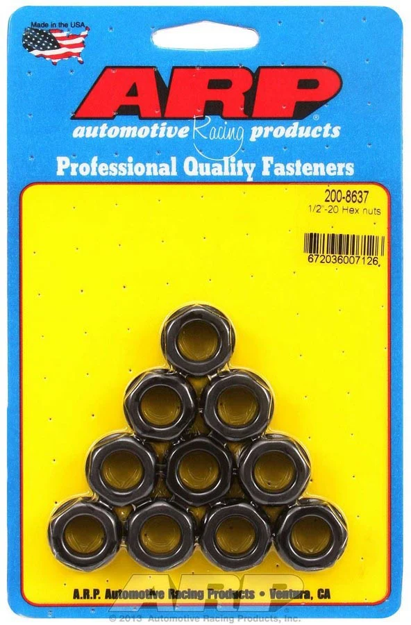 ARP 200-8637 Hex Nuts - 1/2-20 (10)