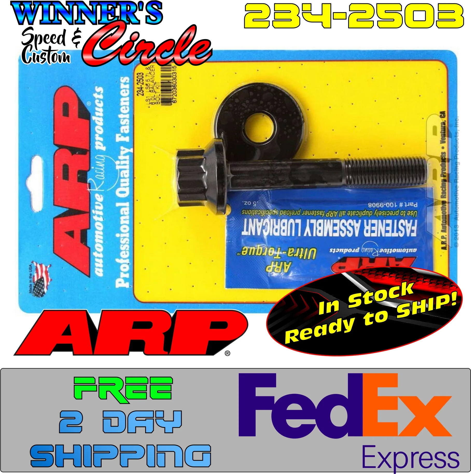 ARP 234-2503 SBC LS Balancer Bolt Kit 12 Point