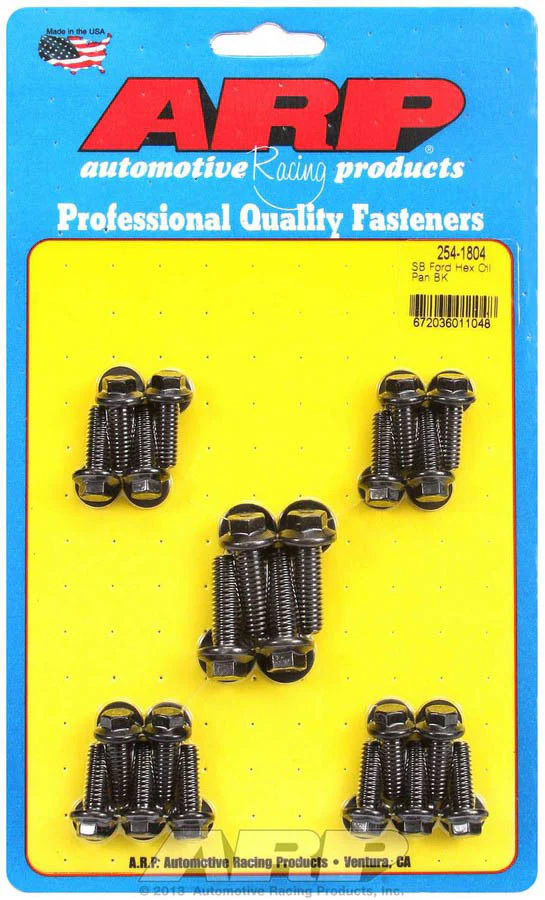ARP 254-1804 SBF Oil Pan Bolt Kit Black Hex