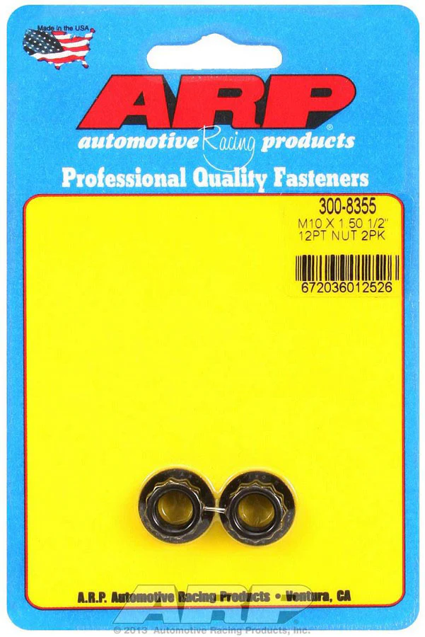 ARP 300-8355 Nut- 12pt 10mm X 1.50 2pk