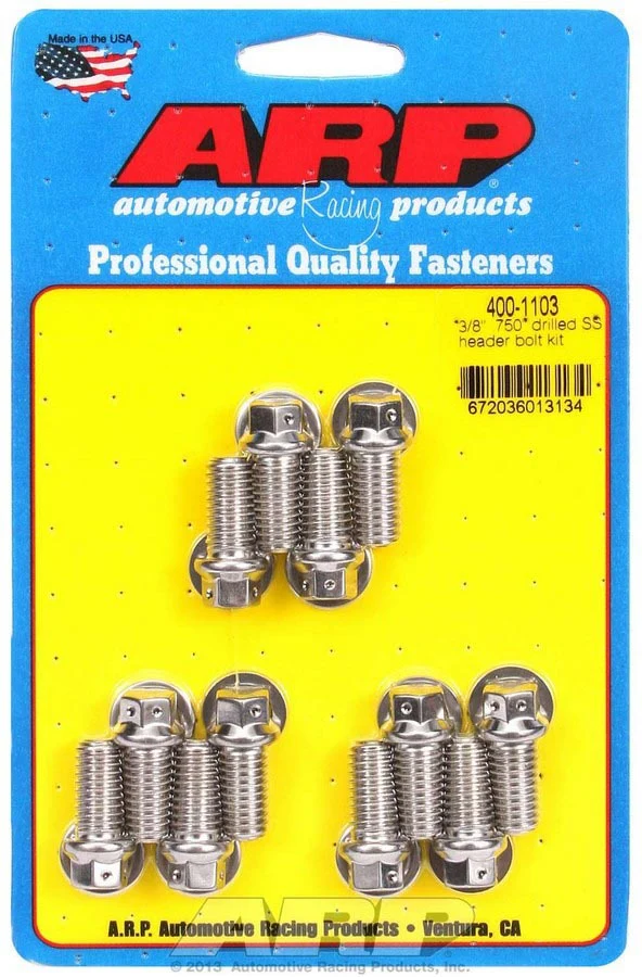 ARP 400-1103 SBC Header Bolt Kit Hex Stainless