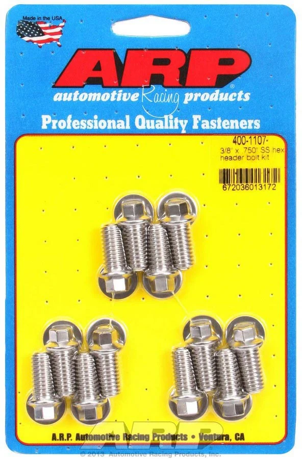 ARP 400-1107 Universal Header Bolt Kit Hex