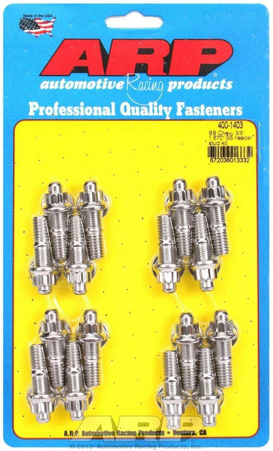 ARP 400-1403 BBC Header Stud Kit 12 Point 3/8 Stud