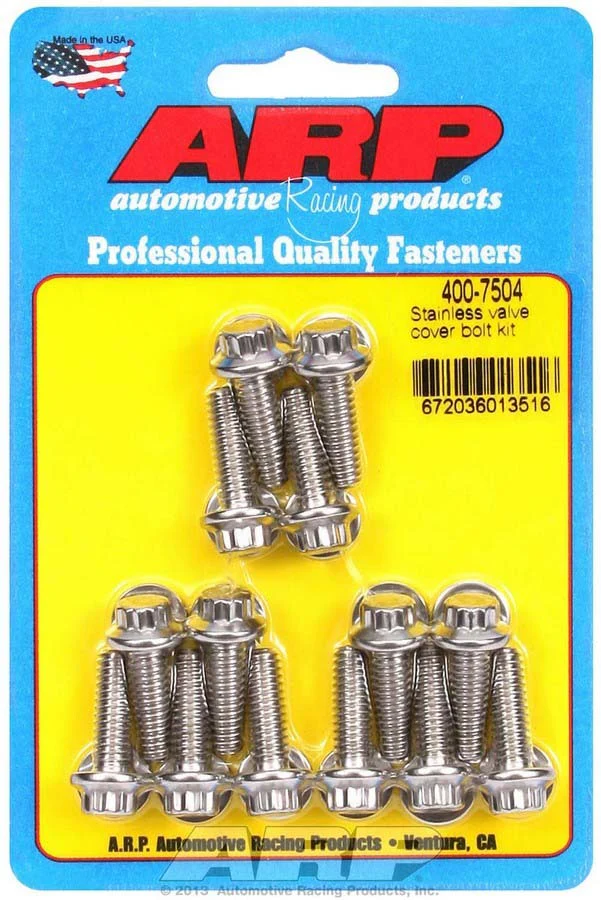 ARP 400-7504 Valve Cover Bolt Kit Stainless 12 Point