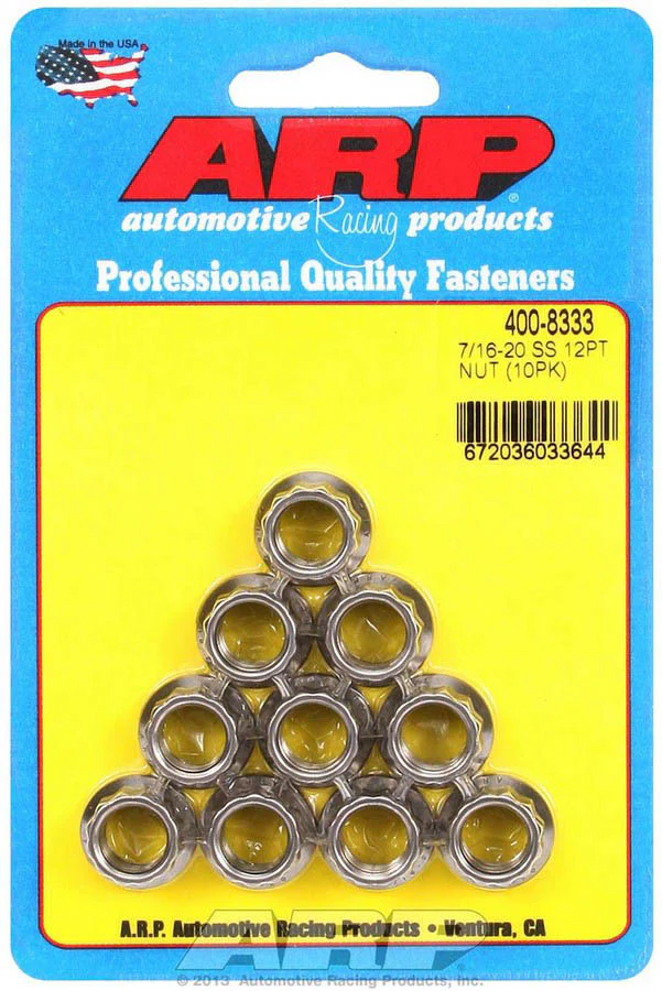 ARP 400-8333 S/S 12pt. Nuts - 7/16-20 (10)