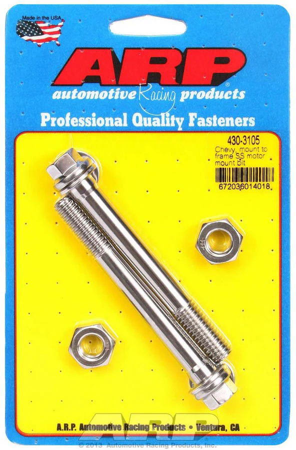 ARP 430-3105 Motor Mount Bolt Kit Chevy V8 & V6 Hex Head