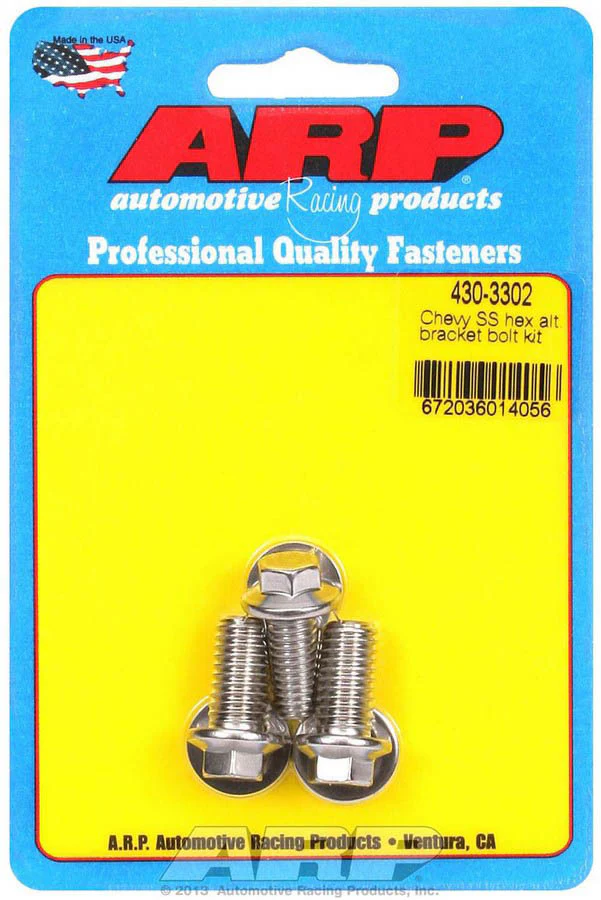 ARP 430-3302 Alternator Bracket Bolt Kit Chevy Hex