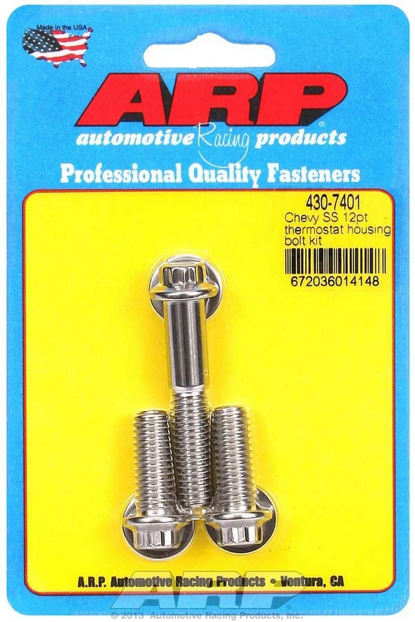 ARP 430-7401 Thermostat Housing Bolt Kit for Chevy