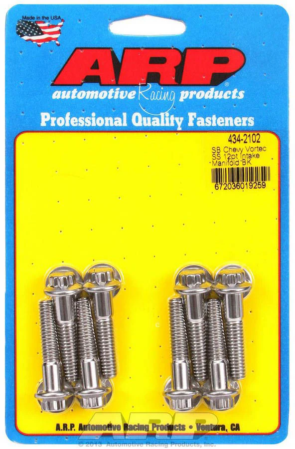 ARP 434-2102 SBC Intake Manifold Bolt 12 Point Kit SS