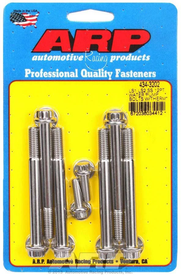 ARP 434-3202 Water Pump & Thermostat Housing Bolt Kit LS 12pt