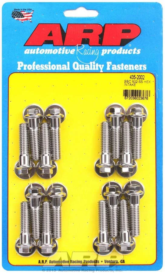 ARP 435-2002 BBC Intake Manifold Bolt Kit 502 SS Hex