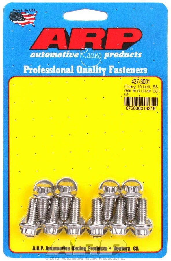 ARP 437-3001 Rear End Cover Bolt Kit Chevy 10 Bolt Stainless