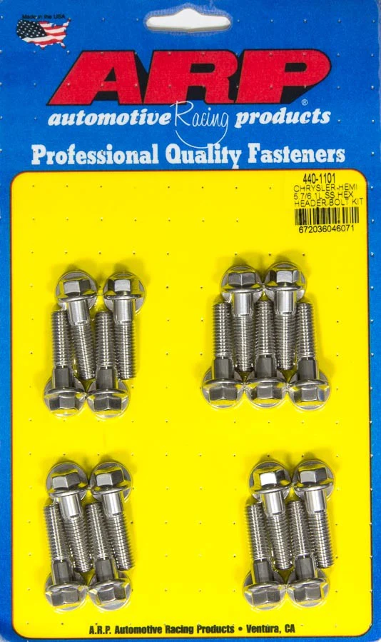 ARP 440-1101 Mopar Header Bolt Kit Stainless Hex