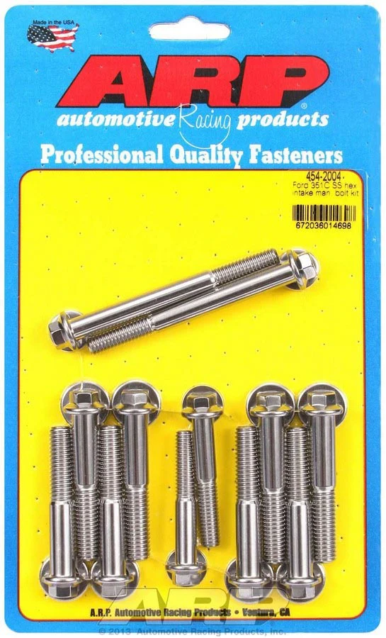 ARP 454-2004 SBF Intake Manifold Bolt Kit 502 SS Hex