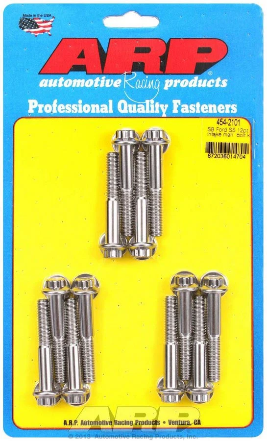 ARP 454-2101 SBF Intake Manifold Bolt 12 Point Kit SS