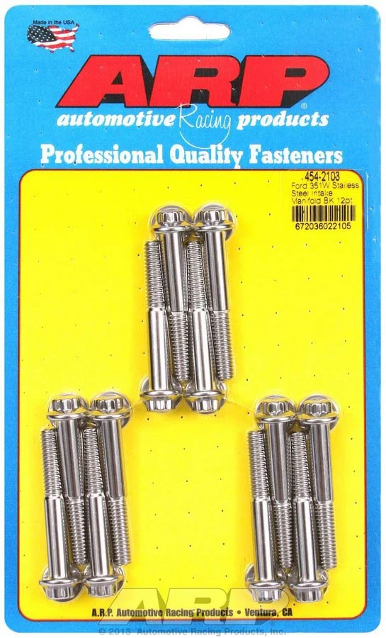 ARP 454-2103 SBF Intake Manifold Bolt 12 Point Kit SS