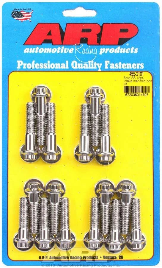 ARP 455-2101 BBF Intake Manifold Bolt 12 Point Kit Stainless